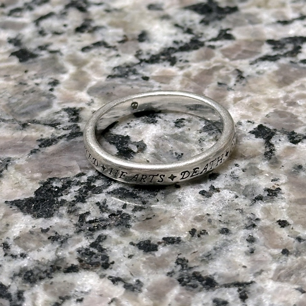 Regal Rose “United Hearts Death Only Parts” Sterling ring size 10